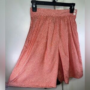 VINTAGE Women's Peach Color Patterned Skirt